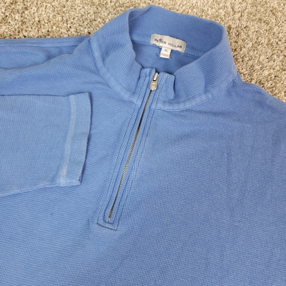 Peter Millar The Riviera Country Club Mens XL Blue Performance Quarter Zip